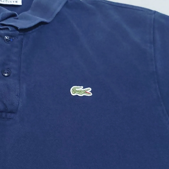 Lacoste Polo Shirt Men's Medium (5) Short Sleeve Blue 100% Cotton Collared - Picture 4 of 10